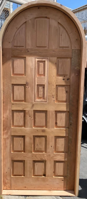 Solid wood alder oak mahogany birch maple custom arched door U choose size