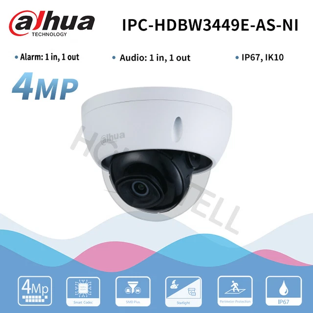 DAHUA AI 4MP FullColor SMD+ PoE IP Camera IPCHDBW3449EASNI H.265