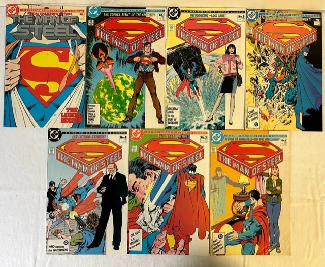 Superman Man of Steel #1-6 + #1 Variant 1986 FN-VF John Byrne