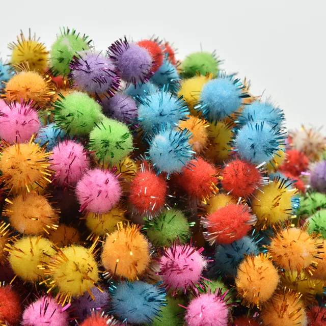 1000x Craft Pom Poms Soft Fluffy Balls Acrylic Felt Embellishments Kid Pomp y_ou