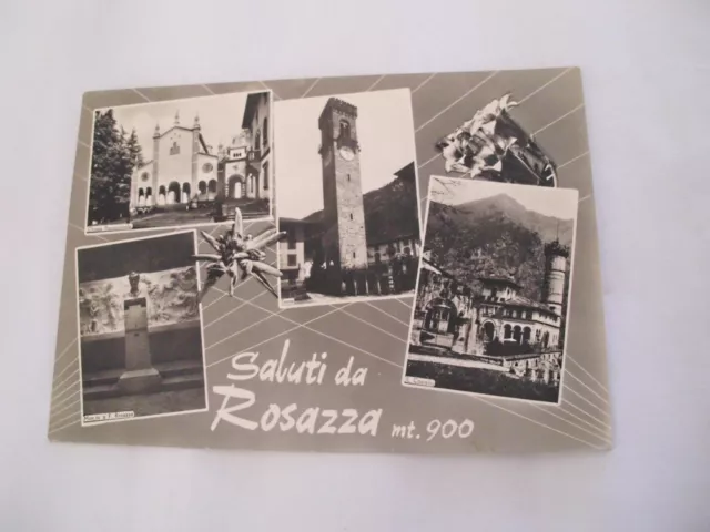 Biella - Saluti da Rosazza m. 900 - spedita f. g. 1965
