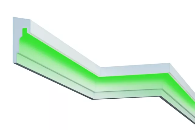 2 Metri Profilo Facciata LED Illuminazione Indiretta Antiurto 180x75mm MC307 LED