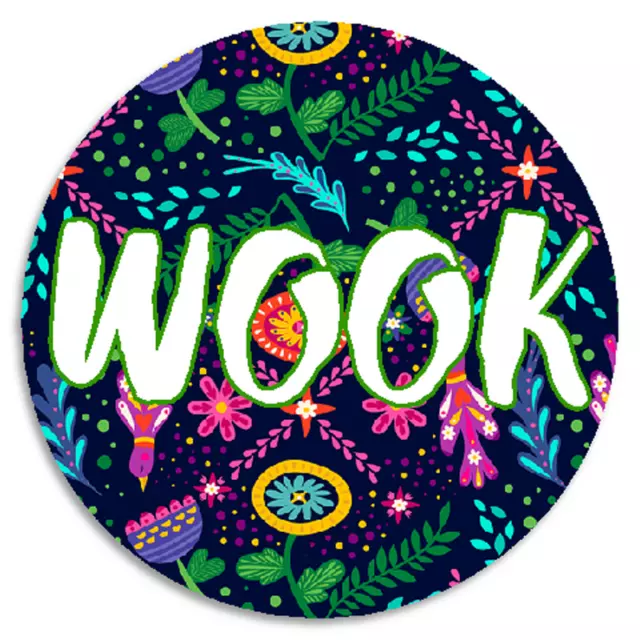 Wook - Circle Sticker Decal 3 Inch - Music Festival Hippie