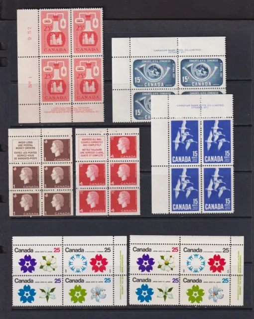 Canada - MNH Inscription blocks and booklet panes