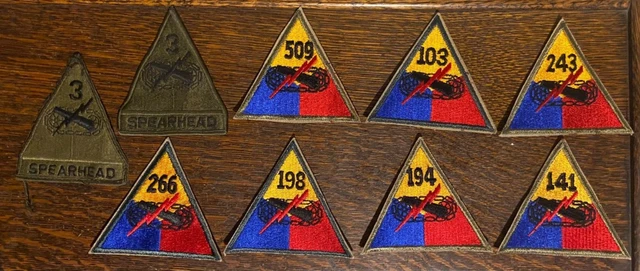 7 WW2 US Army Armor Armored Division Patches 2 Cold War