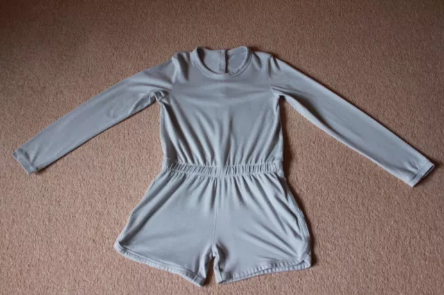 Girls M&S Grey All In One Shorts Lounge Suit Age 11-12 Years