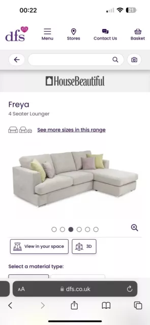 Dfs mariana on sale 3 seater