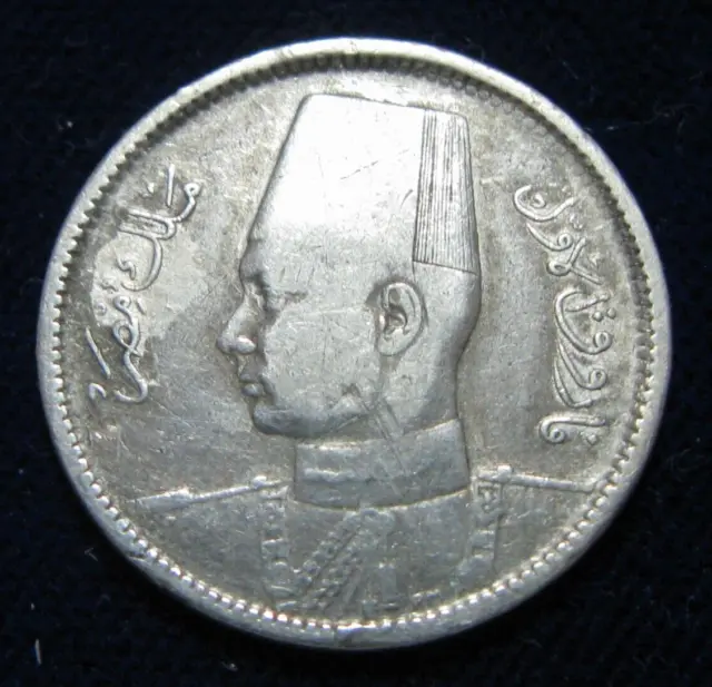 ZALDI2010 - Egypt. 2 Piastres, Faruq .2,8 Grams. Silver