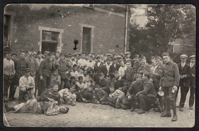 Cpa Carte Photo Guerre Militaires du 16e BCP Chasseurs à Pied de Labry