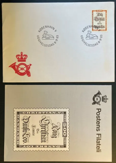 Denmark 1983 FDC King Christian V's Danish Law post horn with insert
