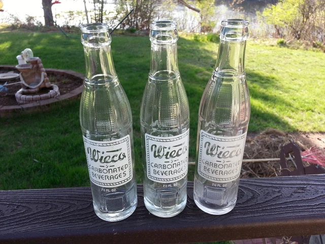 3 Wieco Soda Bottles, Vintage, Collectible, Marion WI