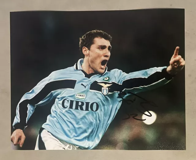 Christian ‘Bobo’ Vieri Hand signed 10x8 SS Lazio Photo - Italy - Italia