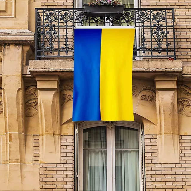 Flag of Ukraine 5ft * 3ft 150cm * 90cm large flag Polyester with hanging holes 3