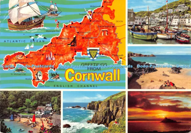 D065271 Greetings From Cornwall. John Hinde. Multi View. 1977