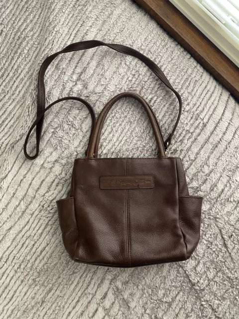 Vintage Fossil Shoulder Bag Brown Leather Purse 1954 #75082 Timeless Chic