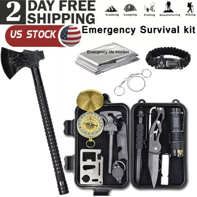 Camping Axe Survival Kit Outdoor Tactical Hunting Hatchet EDC Emergency Gear Set