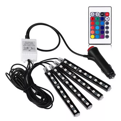 4x Waterproof RGB LED Under Car Tube Strip Underglow body Neon Lights Full Color