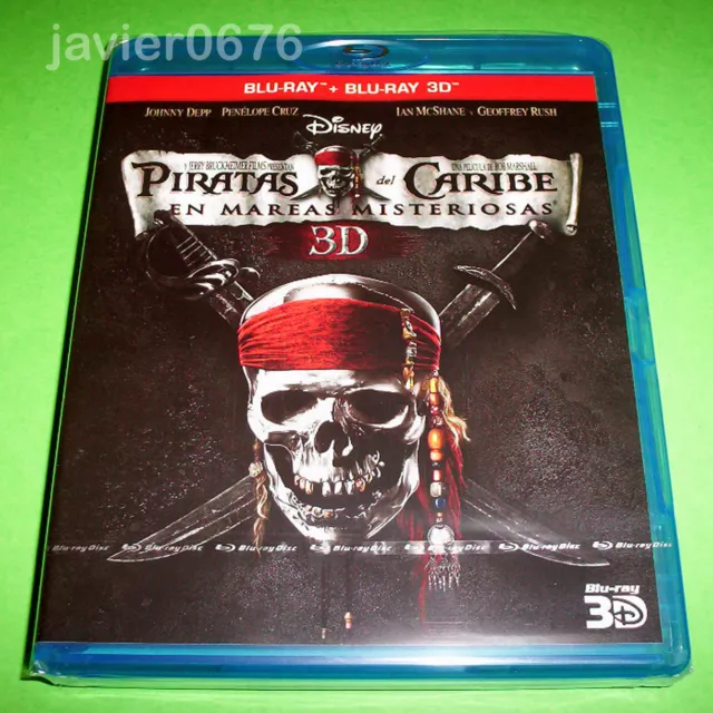 Piratas Del Caribe En Mareas Misteriosas Blu-Ray 3D + Blu-Ray Nuevo Precintado