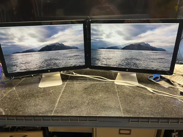 2 X Apple 27" Thunderbolt Display Monitor LCD Screen A1407 MC914LL/A-TESTED