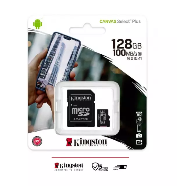 MICRO SD 128GB 128 GB scheda di memoria Kingston microSD CARD 100MB/S classe10