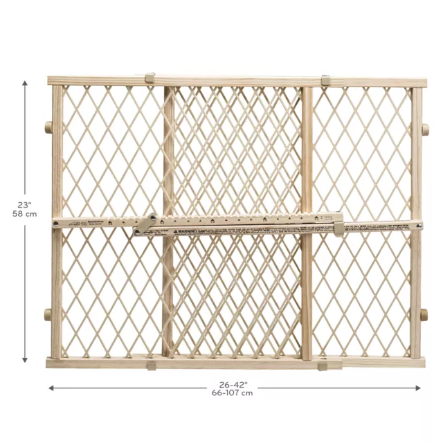 New Position & Lock Adjustable Wood Baby Gate,Infants,Toddlers & Pets,26"-42"