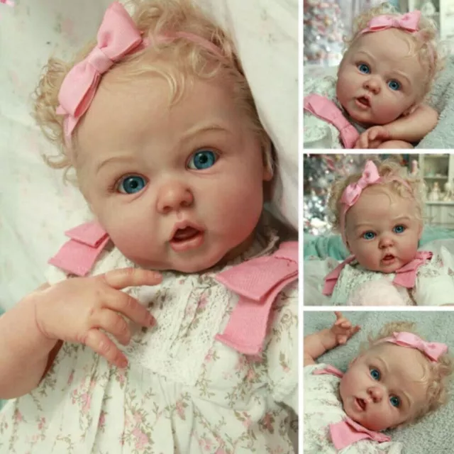 60CM Real Reborn Baby Dolls Hand Paint Doll Finished Girl Toddler Toys for Girls