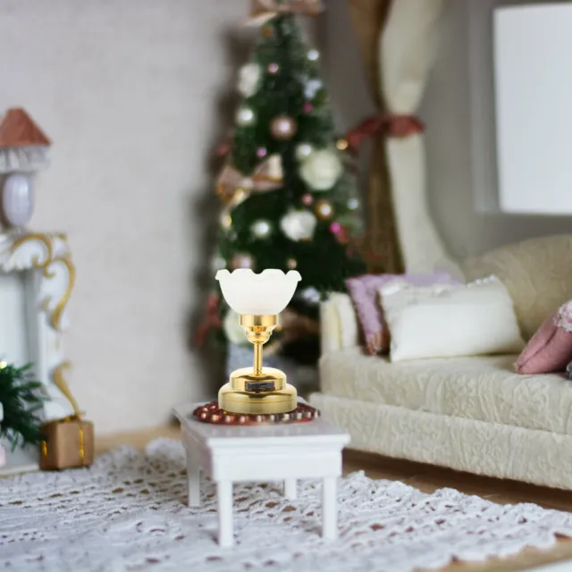Mini LED Chandelier Pendant Lamp for Dollhouse Living Room Decor
