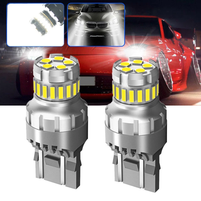 2 lampadine LED 7440 W21W 7443 580 582 T20 W21/5 W luce di posizione DRL luce di marcia diurna