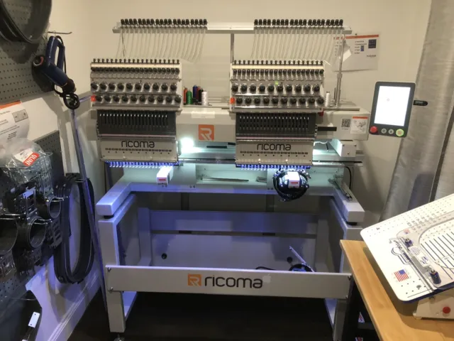 RICOMA MT-2002-8S (20) Needle MT Comercial Series Dual Head Embroidery Machine