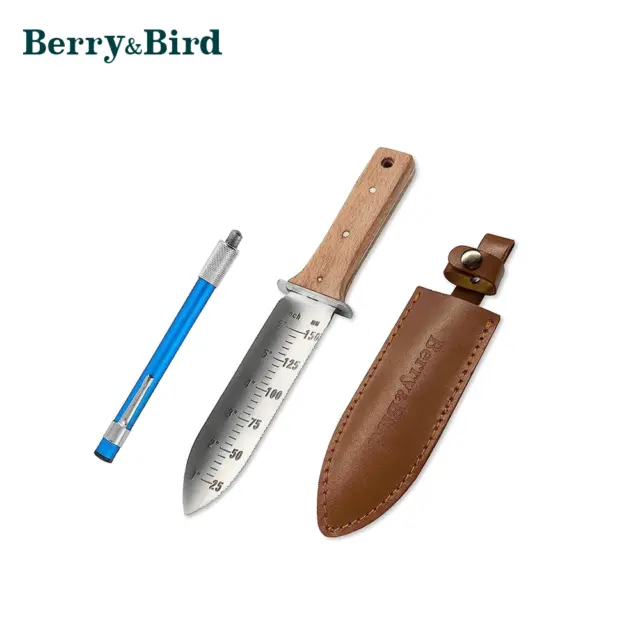 Berry&Bird HORI HORI Japanese Garden Knife Weeding Digging Tools w/ Sheath USA