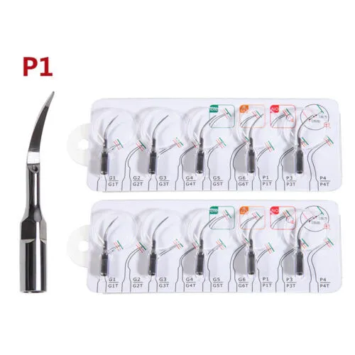 5* Dental Ultrasonic Scaler Perio Tips P1 Fit Woodpecker EMS Cavitron Handpiece