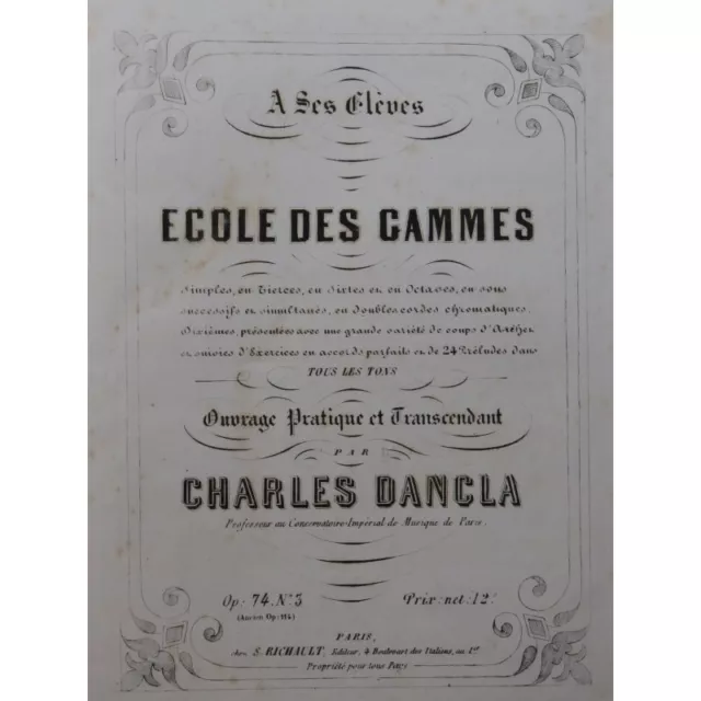 Dancla Charles Ecole Des Spannbereiche Op 74 No 3 Geige ca1879