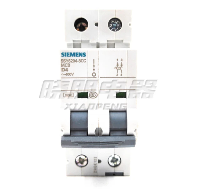 SIEMENS AC MINIATURE Circuit Breaker MCB 5SY62048CC 2P D4 4A 55.00