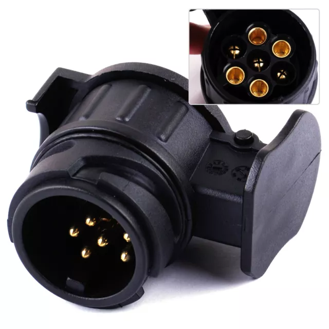 12V 13 Pin to 7 Pin Adapter Trailer Towbar Plug Electrics Connector Socket Euro