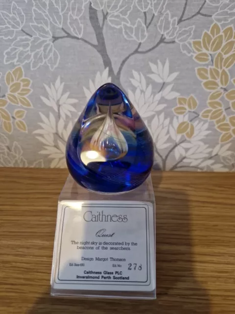 Caithness " Quest" Glass Paperweight Limited Edition Boxed
