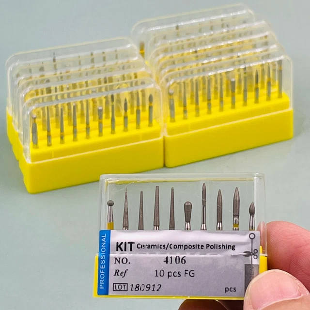 DENTAL DIAMOND BURS Ceramics / Composite Polishing Kit for High Speed