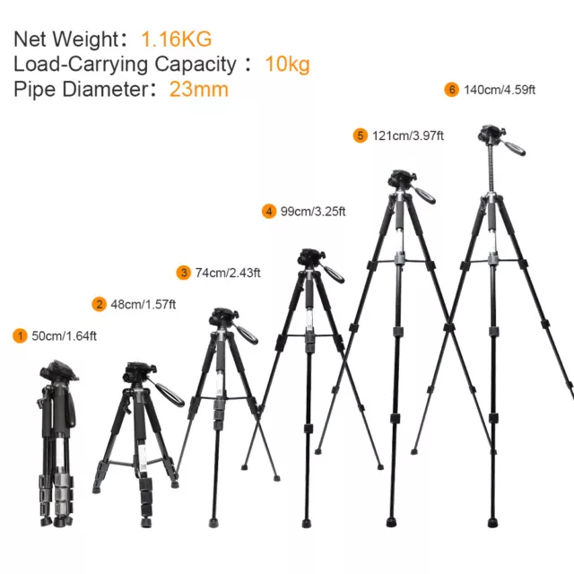 Huepar Smartphone Stativ Kamera Handy Halterung Verstellbar Tripod Dreibein 3