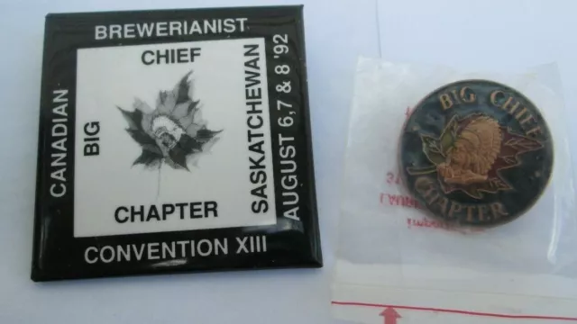 Ll Vintage 1992 Canada Saskatoon Convention  Big Chief Chapter Button Pinback