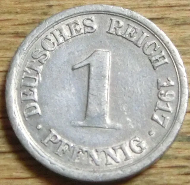 Deutsches Kaiserreich  1  Pfennig  1917  F