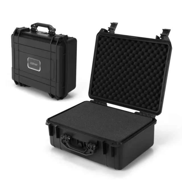 13.5-Inch Multi-Purpose Hard Case Camera Box W/Customizable Foam IP66 Waterproof