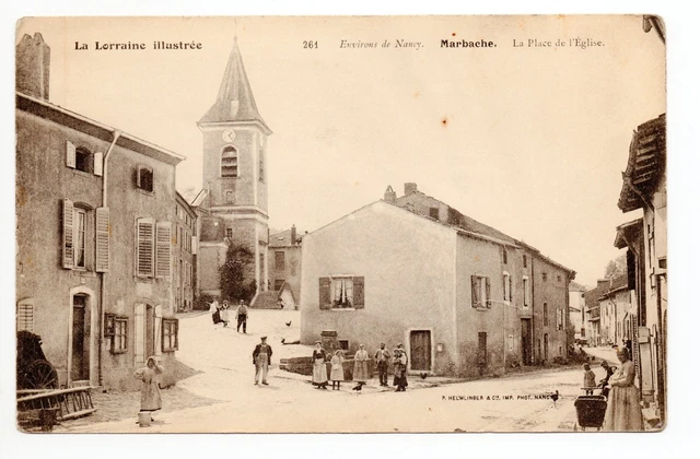 MARBACHE Meurthe et moselle CPA 54 la place de l'église