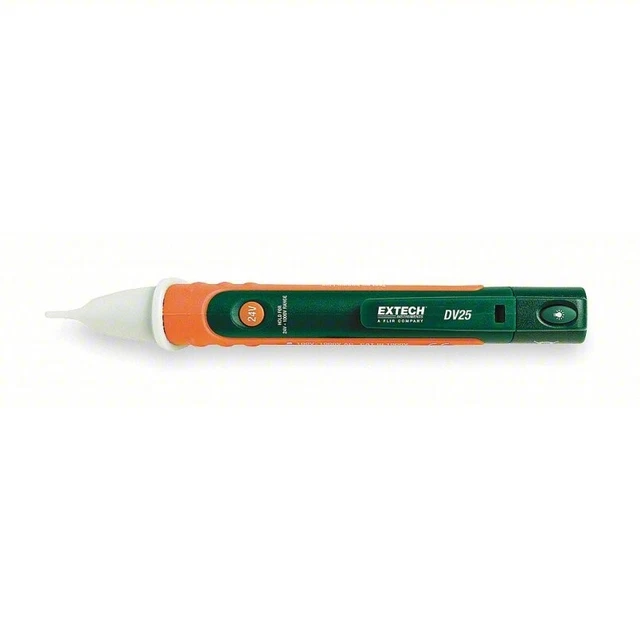 EXTECH DV25 Voltage Detector: Audible/Visual, Dial/Push Button/Slide