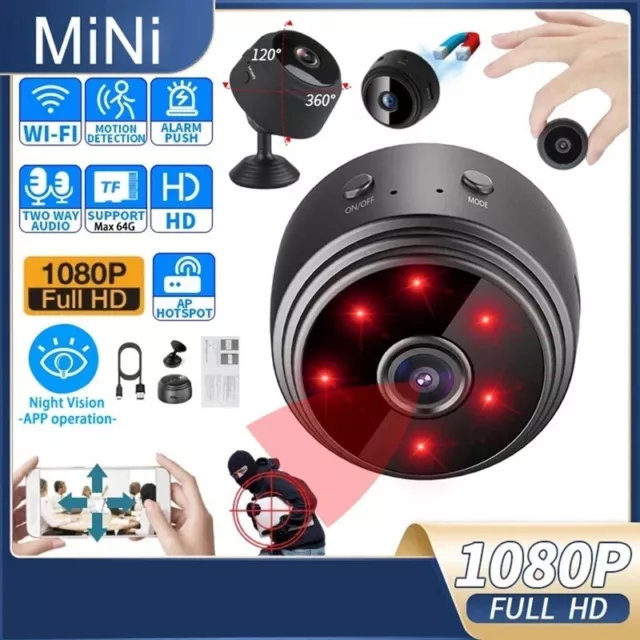 Mini Caméra Surveillance IP WiFi HD 1080p A9 Micro Enregistreur Vocal Sans Fil