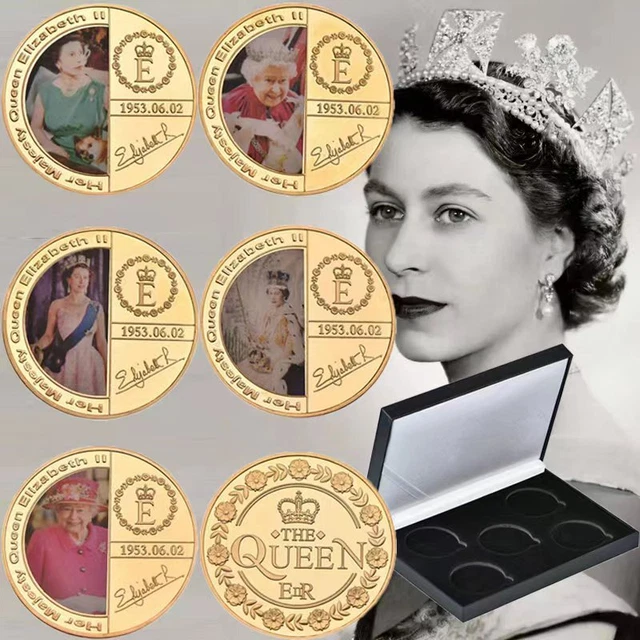 QUEEN ELIZABETH II Platinum Jubilee Gold Plated Coin Set British Royal