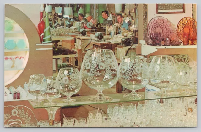 Flemington Cut Glass Company Flemington New Jersey Vintage Chrome Postcard
