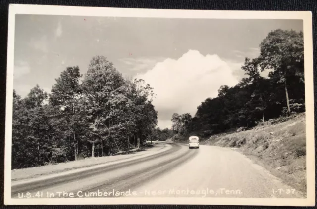 Monteagle Tenn. Old Bus on US 41 In The Cumberlands RP Vintage Postcard