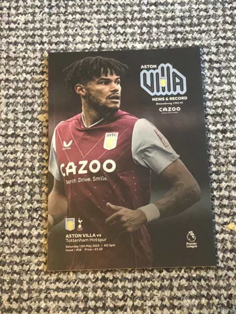 Aston Villa v Tottenham Hotspur - 2022/23 - Premier League - Match Programme