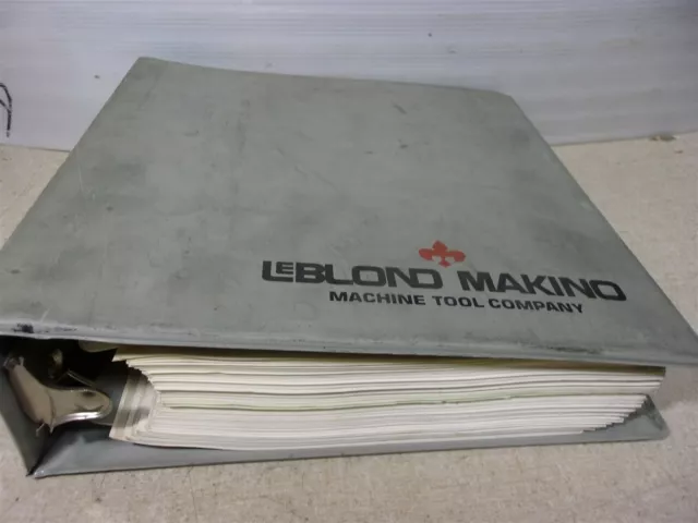 Leblond Makino Machine Programming/Operators Manual Vertical Machining Centers