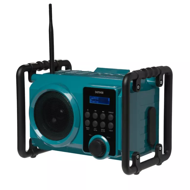 Jobsite Radio DAB Digital Bluetooth Rechargeable built in battery Denver WRD-50