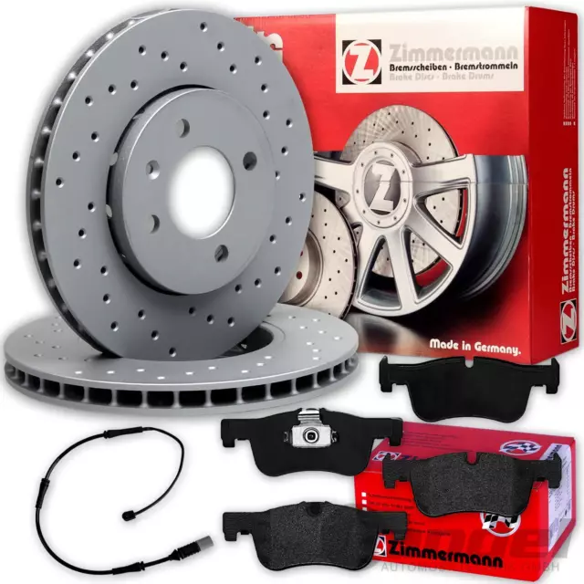 Zimmermann DISCHI FRENO SPORTIVI 300 mm + PASTIGLIE ANTERIORI adatti per BMW Serie 1 F20 F22